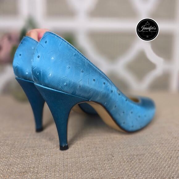 Dyeables Vintage Teal/Turquoise Sweet Dream Heels Size 7B - Picture 7 of 16